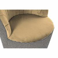 Leunstoel DKD Home Decor Zwart Bruin Polyester Mosterd (69 x 66 x 85 cm) - thumbnail