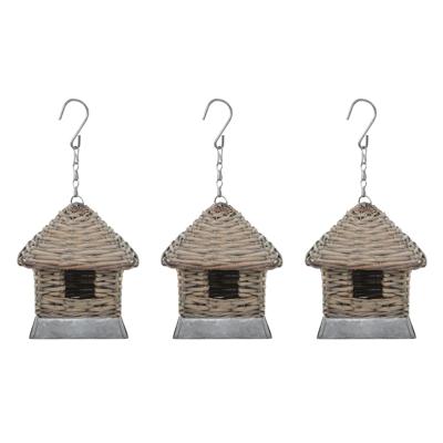 VidaXL Vogelhuizen 3 st wicker VidaXL Vogelhuizen 3 st wicker