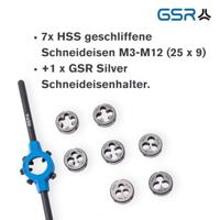 GSR 00708030 Schroefdraadsnijderset 8-delig HSS-G Metrisch M3 - M12 - thumbnail