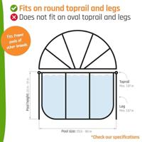 EXIT Zwembadoverkapping rond 450 cm - universeel - thumbnail