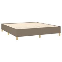 Boxspring met matras stof taupe 180x200 cm - thumbnail