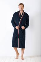Badstof heren badjas blauw van Hajo - thumbnail