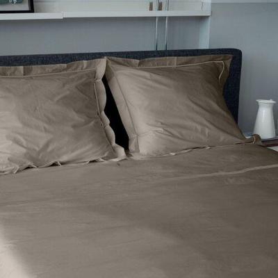 Dommelin Dommelin Dekbedovertrek Cortina Percal 200TC Taupe-Taupe 200x200/220