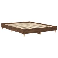 Bedframe zonder matras 150x200 cm spaanplaat bruin eiken - thumbnail