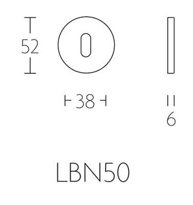 Formani | Sleutelplaatje BASIC LBN50 6mm | RVS mat - thumbnail