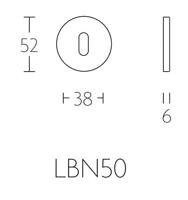 Formani Basics LBN50 sleutelplaatje - mat RVS - thumbnail
