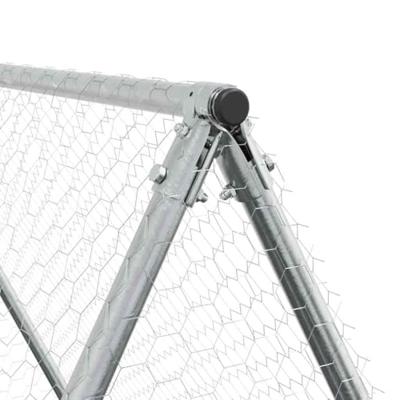 VidaXL Kippenhok 200x100x190 cm gegalvaniseerd staal zilverkleurig VidaXL Kippenhok 200x100x190 cm gegalvaniseerd staal zilverkleurig