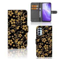 OPPO Find X3 Lite Hoesje Gouden Bloemen - thumbnail