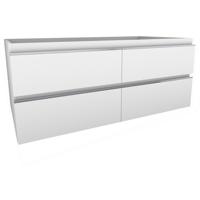 Tigris onderkast met 4 laden 2 uitsparingen 120 x 46 cm glans wit - thumbnail