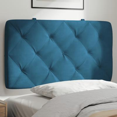 Hoofdbordkussen 90 cm fluweel blauw Hoofdbordkussen 90 cm fluweel blauw
