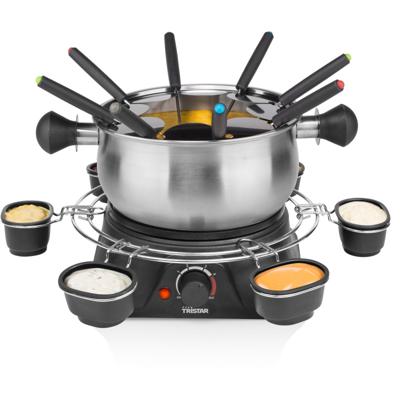Tristar FO-1109 Fondue 1400 W 8 fonduevorkjes Zwart, RVS