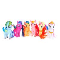 Eenhoorn Speelfiguur met Haar en Draaibaar Hoofd, 14cm - thumbnail