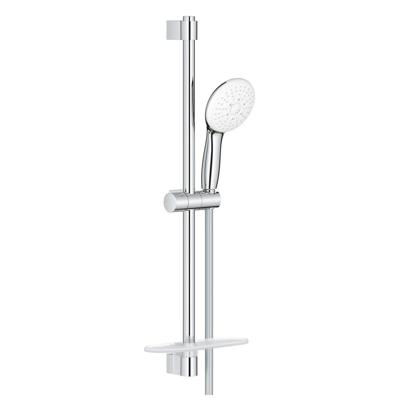 GROHE Tempesta 110 Glijstangset - 60cm - ronde handdouche - 3 straalsoorten - gladde doucheslang - met zeephouder - chroom 27600003