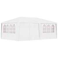 Partytent met zijwanden professioneel 90 g/m 4x6 m wit - thumbnail
