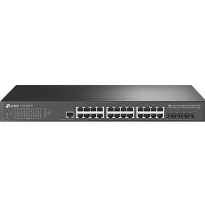 TP-Link JetStream TL-SG3428X-UPS netwerk-switch Managed L2+/L3 Gigabit Ethernet (10/100/1000) 1U Zwa