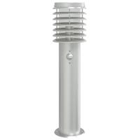 VidaXL Vloerlamp voor buiten met sensor 60 cm roestvrijstaal zilver - thumbnail