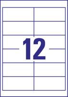 Avery-Zweckform 4781 Universele etiketten 97 x 42.3 mm Papier Wit 360 stuk(s) Permanent hechtend Inkjet, Laser (zwart/wit), Laser (kleur), Kopiëren - thumbnail