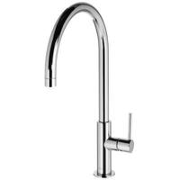 Keukenmengkraan Tres Study Exclusive 1-Hendel Uitloop Gebogen 26 cm Rond Chroom - thumbnail