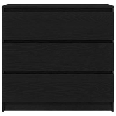 Dressoir 80x35x76 cm spaanplaat zwart eikenkleurig