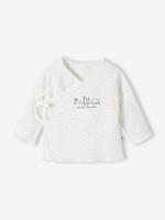 Babyhemdje voor pasgeborenen van biologisch katoen wit, bedrukt - thumbnail