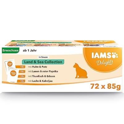 Iams Delights Adult Land & Sea Collection in gravy natvoer kat (72x85g) 144 x 85 g - thumbnail