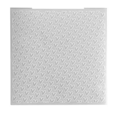 Nellie's Choice • 3d embossing folder achtergrond harten 15x15cm