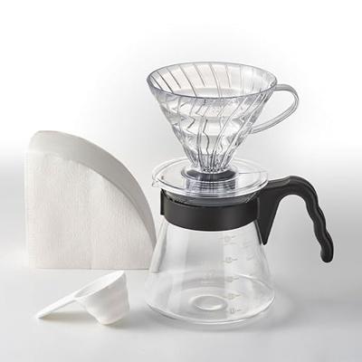 Hario V60 - Koffiedripper, koffiekan, koffiefilters & maatschepje - Complete set