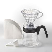 Hario V60 - Koffiedripper, koffiekan, koffiefilters & maatschepje - Complete set - thumbnail