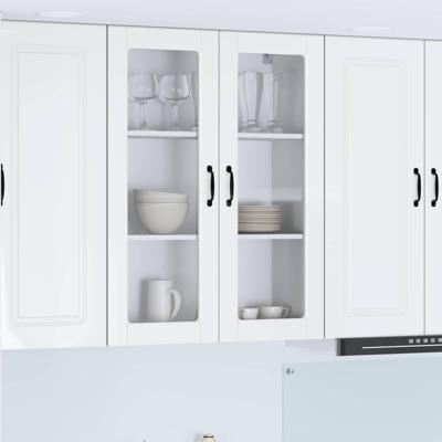 Keukenkast Hoogglans wit 80 x 31 x 100 cm Bewerkt hout