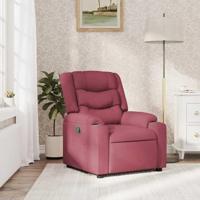 Fauteuil verstelbaar stof wijnrood - thumbnail
