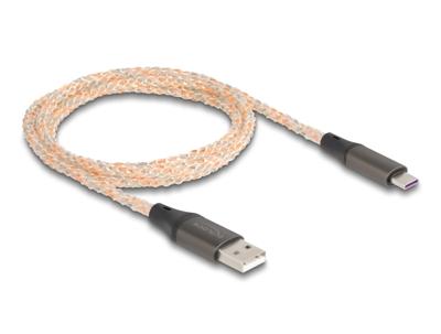Delock USB-kabel USB 2.0 USB-A stekker, USB-C stekker 1.00 m Transparant 88164 - thumbnail
