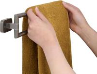 Ben Mykanto handdoekhouder gebortseld zwart - thumbnail