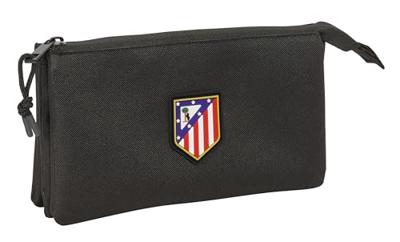 Pennenetui met 3 vakken Atlético Madrid Zwart 22 x 12 x 3 cm Pennenetui met 3 vakken Atlético Madrid Zwart 22 x 12 x 3 cm