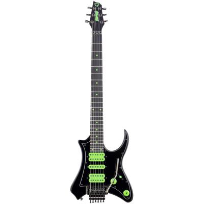 Traveler Guitar Vaibrant Deluxe V88X Cosmic Black met gigbag