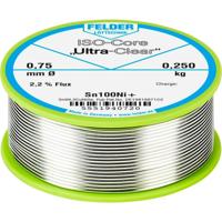 Felder ISO-Core Ultra-Clear Sn100Ni+ Soldeertin, loodvrij Spoel Sn99,25Cu0,7Ni0,05 0.250 kg 0.75 mm - thumbnail