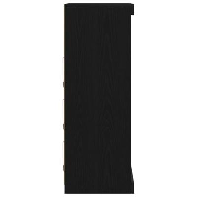 Dressoir Zwart Eiken 60.5 x 37 x 100 cm Bewerkt hout