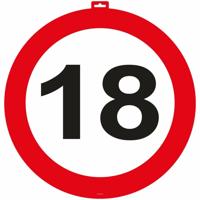 18 Jaar Verkeersbord Deurbord - 47cm - thumbnail