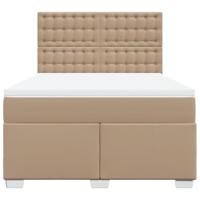 Boxspring met matras kunstleer cappuccinokleurig 160x200 cm - thumbnail
