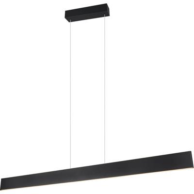 LED Hanglamp - Trion Hala - 35W - Aanpasbare Kleur - Aanraakschakelaar - IP20 - Rechthoek - Mat Zwart - Metaal
