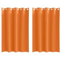 VidaXL Zwart-out gordijnen met ringen 2 pcs feloranje 175 x 140 cm - thumbnail