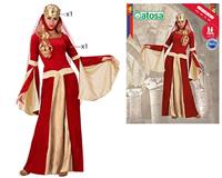Kostuums voor Volwassenen Rood Middeleeuwse Dame - Maat: XL - Maat: XL - thumbnail