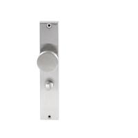 Hardbrass Knopkruk Piano op rechthoekig langschild WC63/8mm - RVS - thumbnail