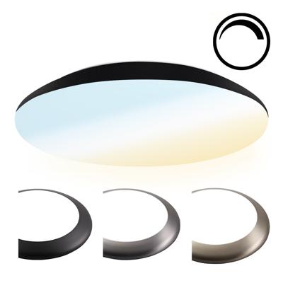 LED Bulkhead - Diameter 38cm - 25 Watt 2600 lumen - CCT Lichtkleur instelbaar - IP65 waterdicht - Vandalismeproof - Dimbaar - Plafonniere - Voor binnen en buiten - Chroom