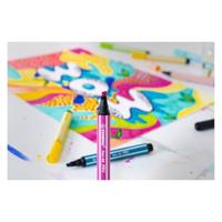 STABILO pen 68 max viltstift met dikke beitelpunt geel - thumbnail