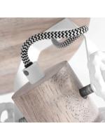 Steinhauer Industriële plafondlampGearwood 3-lichts wit met hout - 3063W - thumbnail