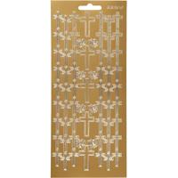 Creativ Company Stickers, kruis, vel 10x23 cm, goud, 1 vel - thumbnail