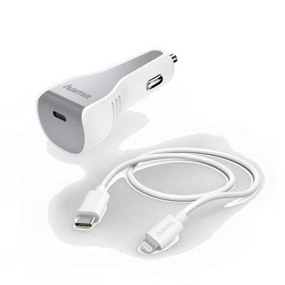 Hama auto-oplaadset lightning power delivery (pd) 30w wit