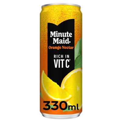 Frisdrank minute maid orange blik 330ml | 24 stuks