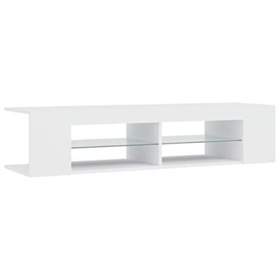 Tv-meubel met LED-verlichting 135x39x30 cm wit