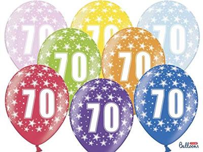 Verjaardag ballonnen 70 jaar Metallic Mix